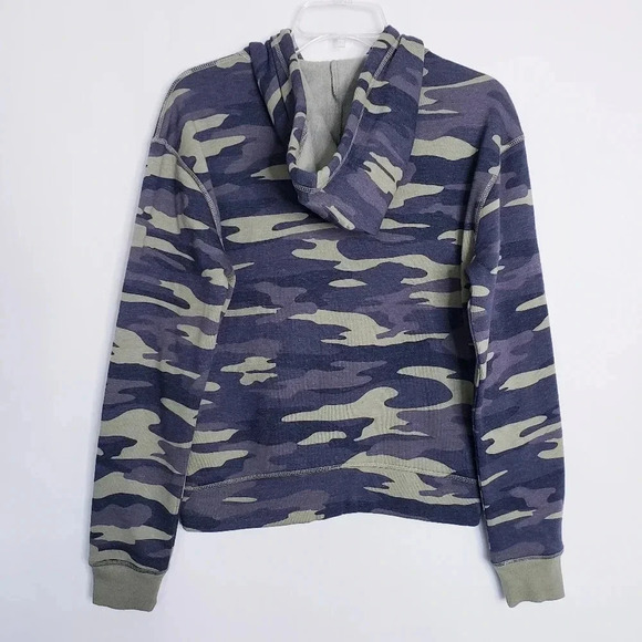 Socialite Jacket Hoodie Camo Green Multi-Color Pullover Fleece Lined Long Sleeve - Picture 3 of 13